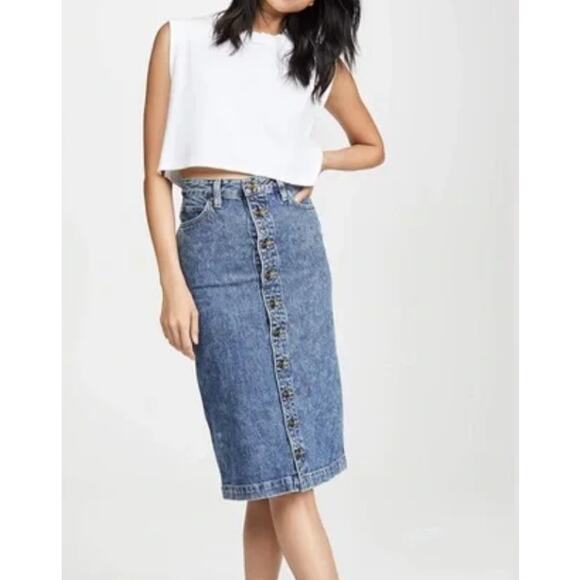 High waisted midi pencil skirt - Picture 1 of 4